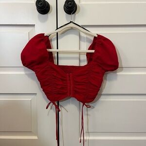 Red going out crop top!
